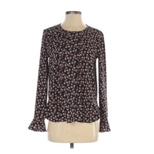 Ann Taylor Long Sleeve Floral Printed Blouse
